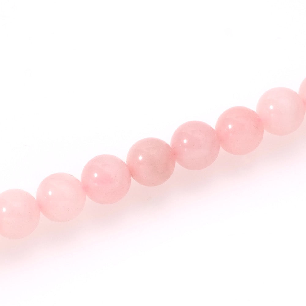 Fil de perles naturelles rondes 10mm en Opale rose