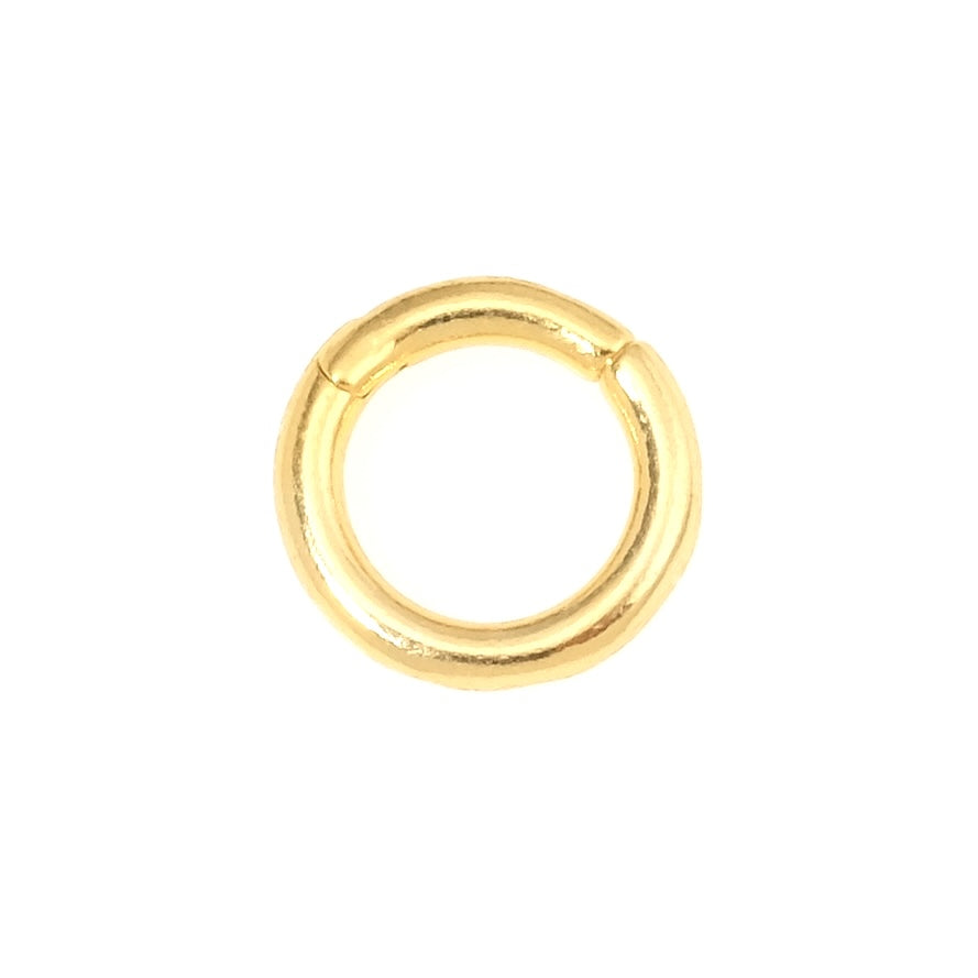 Fermoir anneau clip 14mm en laiton doré 24K Premium