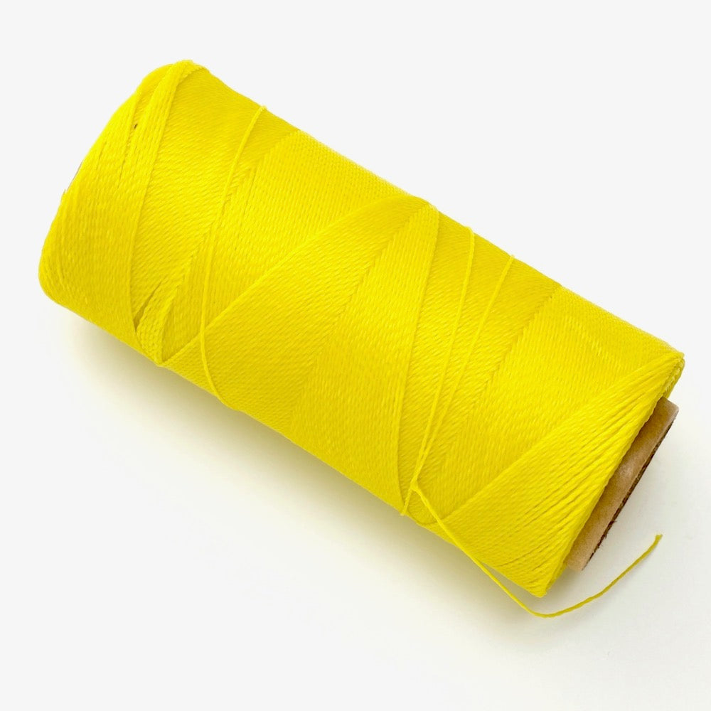 10 mètres de fil ciré Linhasita 0,5mm pour micro macramé - Citron