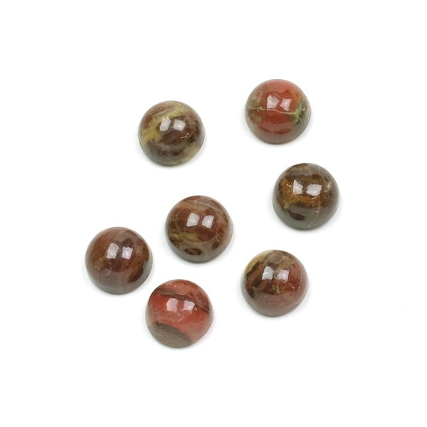 Cabochon pierre naturelle Rond 6mm Jaspe rouge