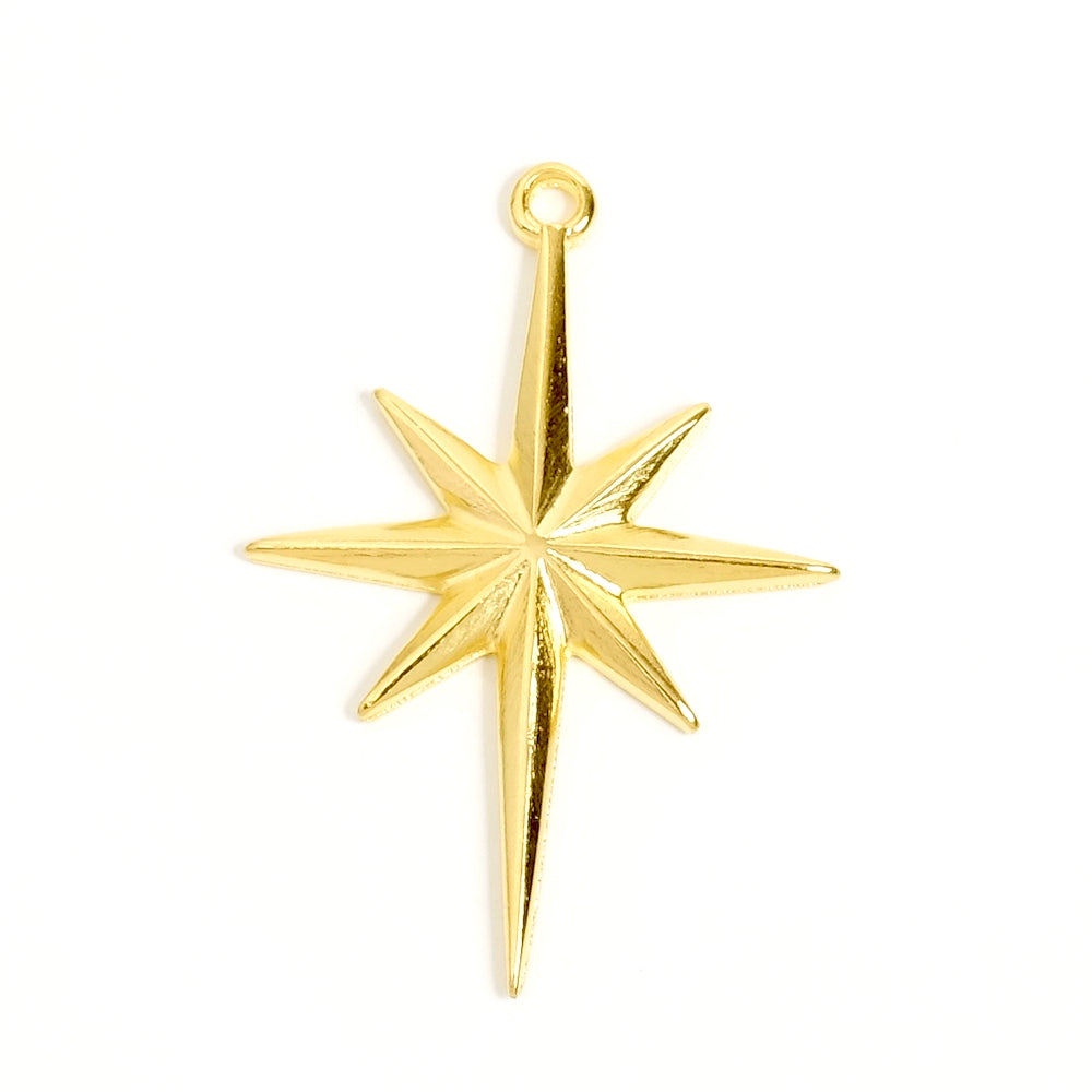 Pendentif étoile en Zamak Or 24k