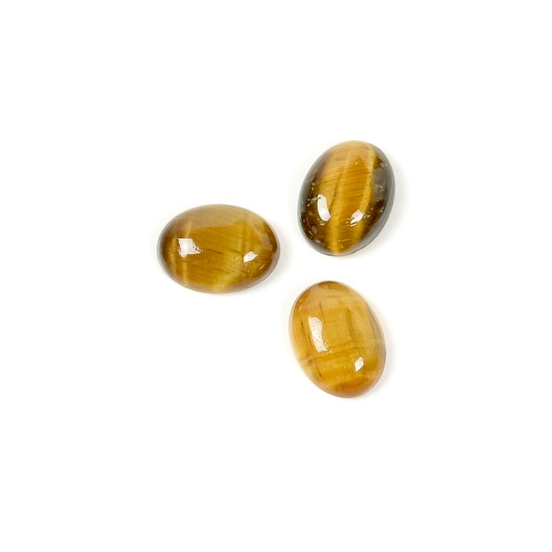 Cabochon pierre naturelle Ovale 6 x 8mm Oeil de Tigre