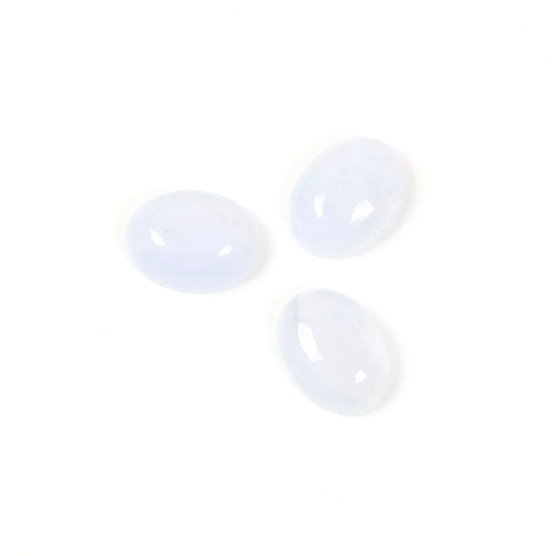 Cabochon pierre naturelle Ovale 6 x 8mm Agate Blue Lace