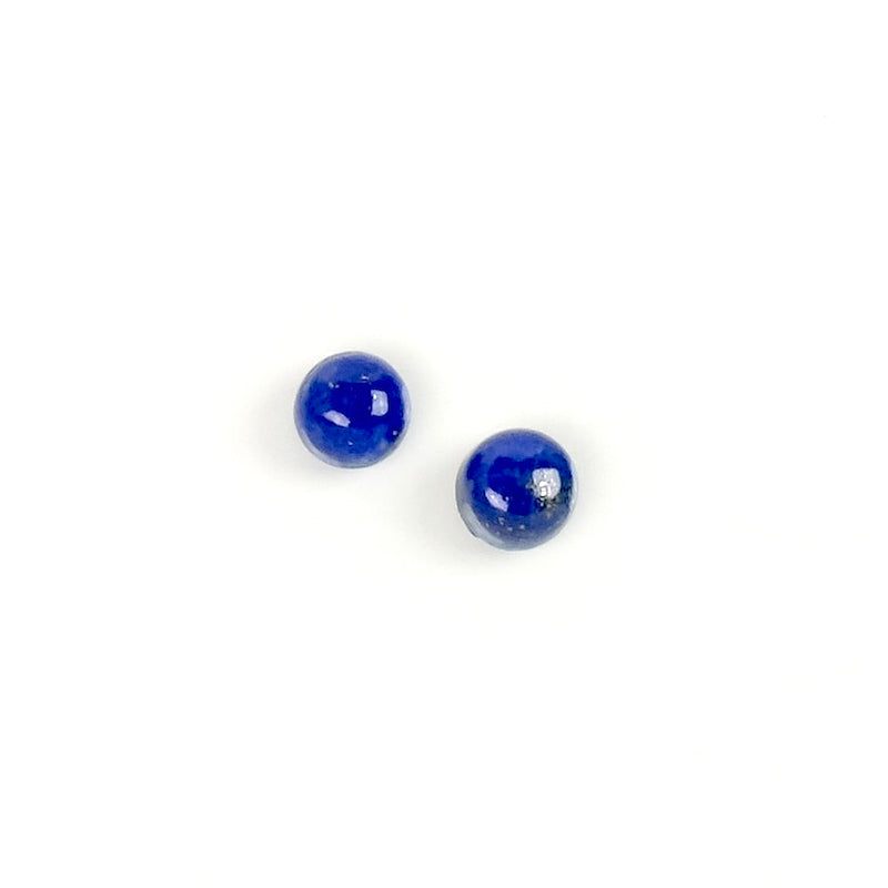 2 Cabochons de pierre naturelle Rond 4mm Lapis Lazuli