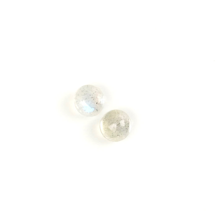 2 Cabochons de pierre naturelle Rond 4mm Labradorite