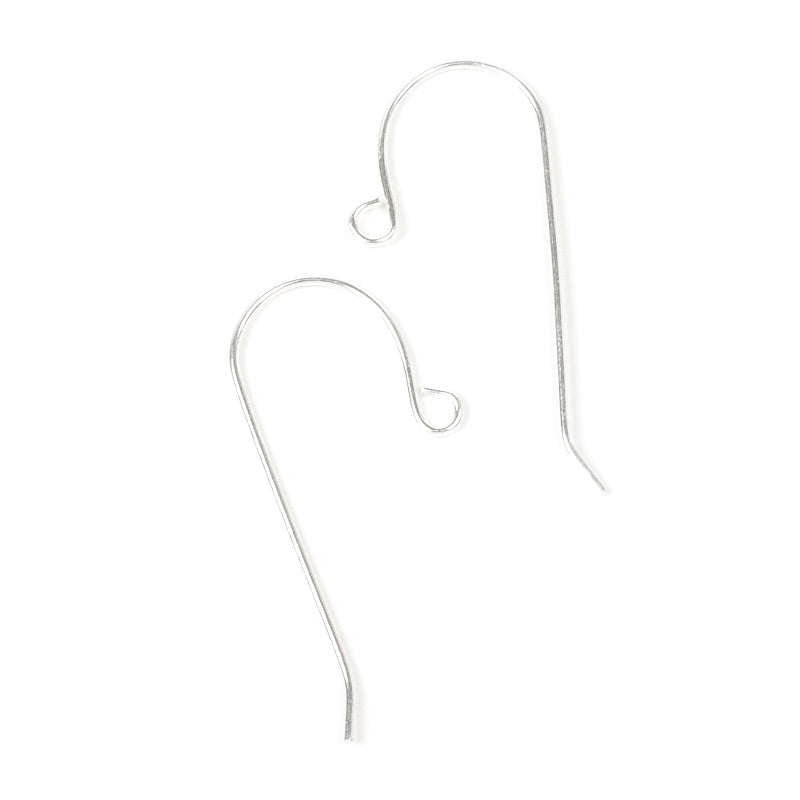 4 Crochets de Boucles d&#39;oreilles en laiton Argenté 925 Premium, lot de deux paires