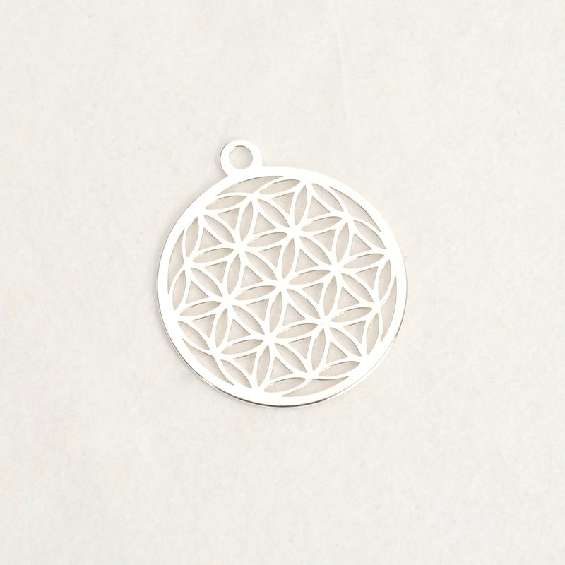 Pendentif Fleur de vie en argent massif 925