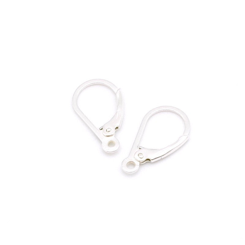 Une paire de Boucles d'oreilles Dormeuse en argent massif 925