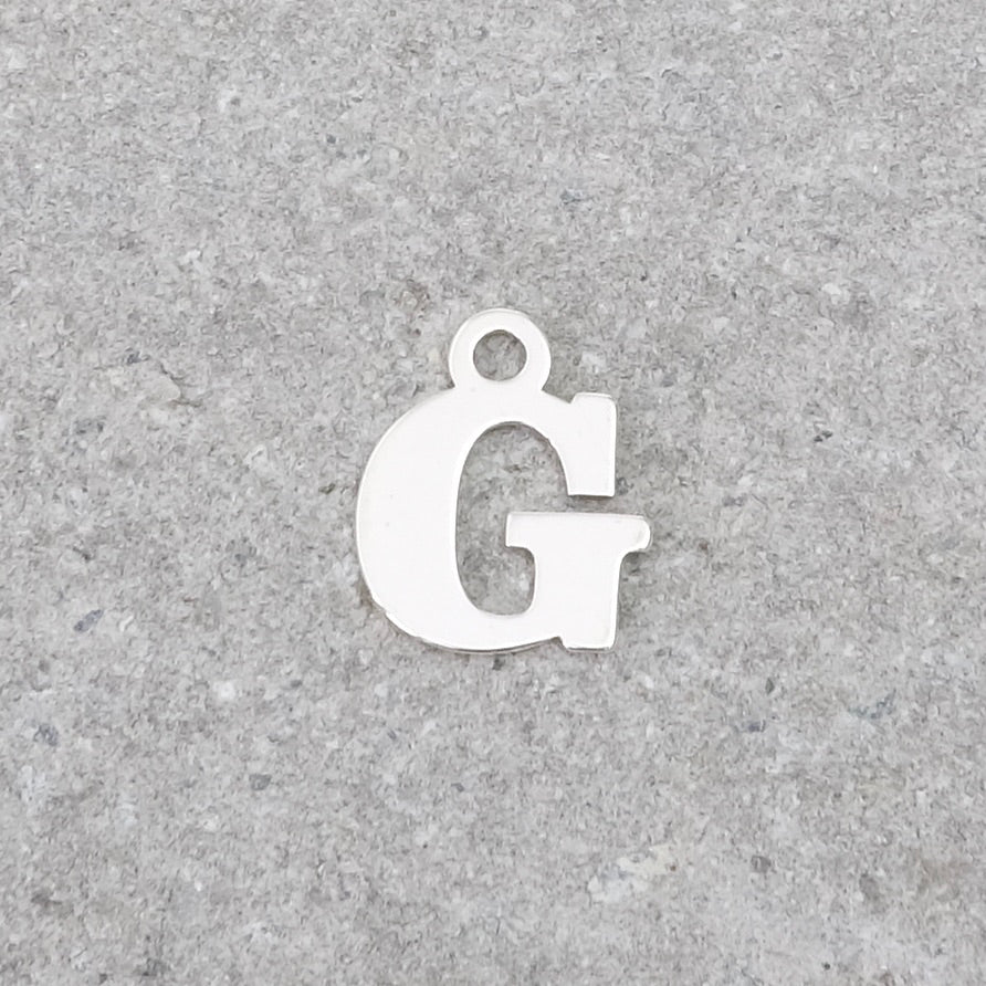 Pendentif lettre G en argent 925