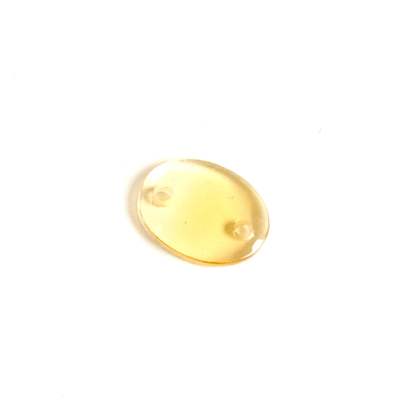 Connecteur Ovale 8x10mm en pierre naturelle Citrine