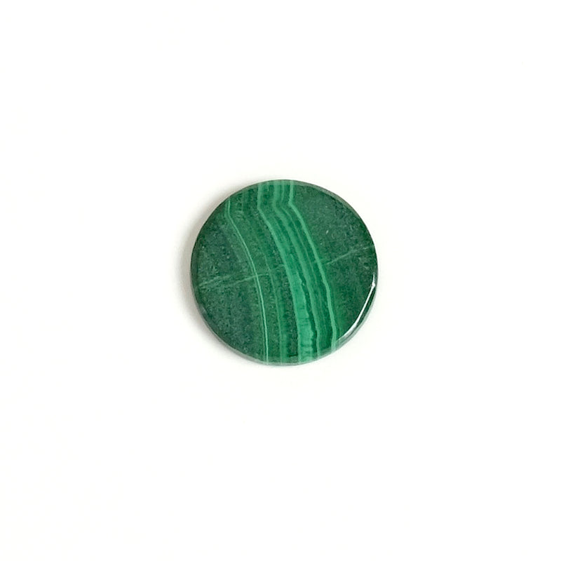 Cabochon pierre naturelle plat 13mm Malachite