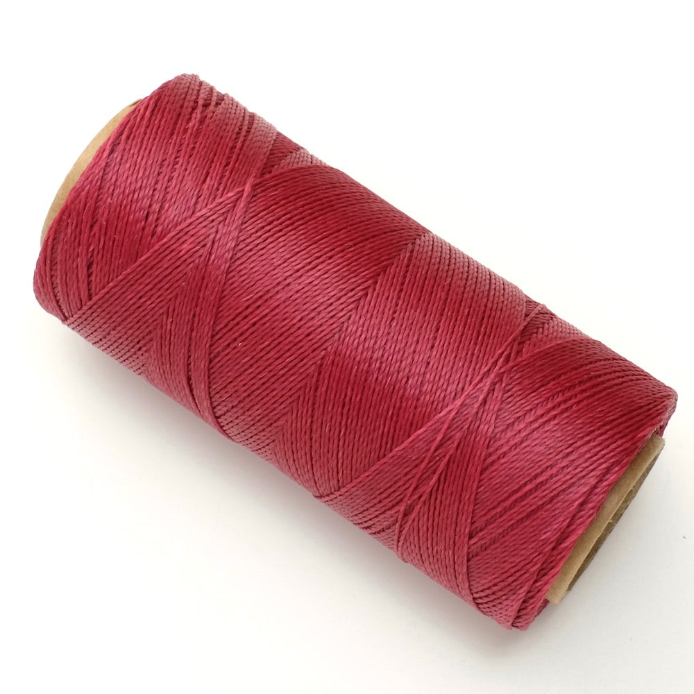 Bobine de fil ciré Linhasita 0,5mm pour micro macramé - Framboise