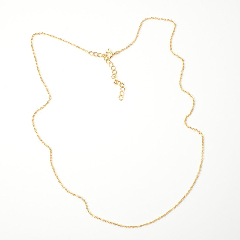 Collier chaine très fine soudée en Laiton doré à l&#39;or fin 24K Premium