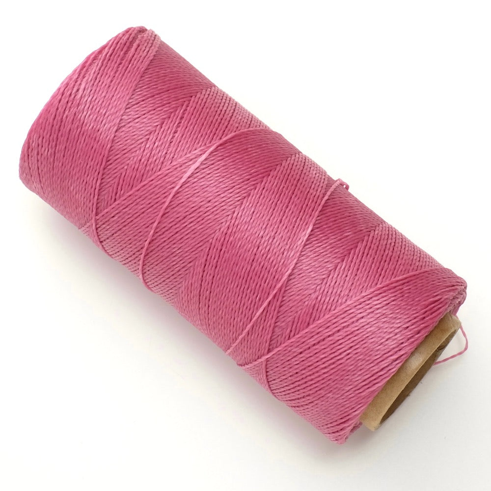 Bobine de fil ciré Linhasita 0,5mm pour micro macramé - Rose