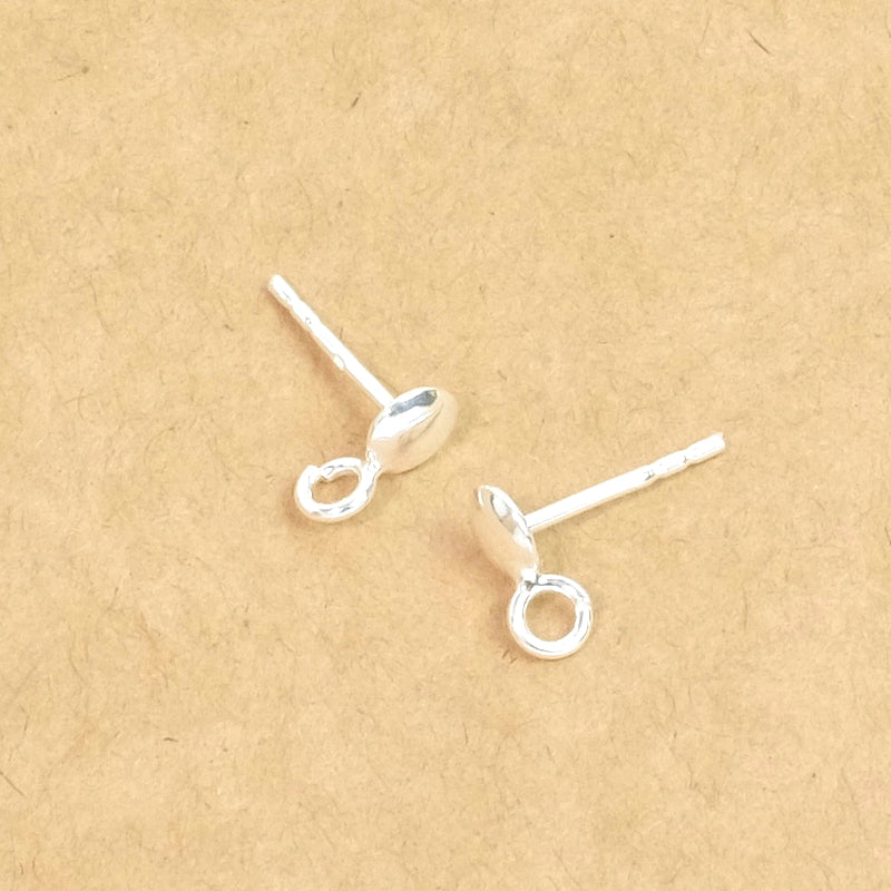 2 Boucles d&#39;oreilles clous en argent massif 925