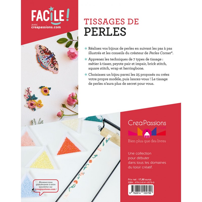 Livre &quot;Tissage de perles&quot; par Perles Corner aux éditions Créapassions